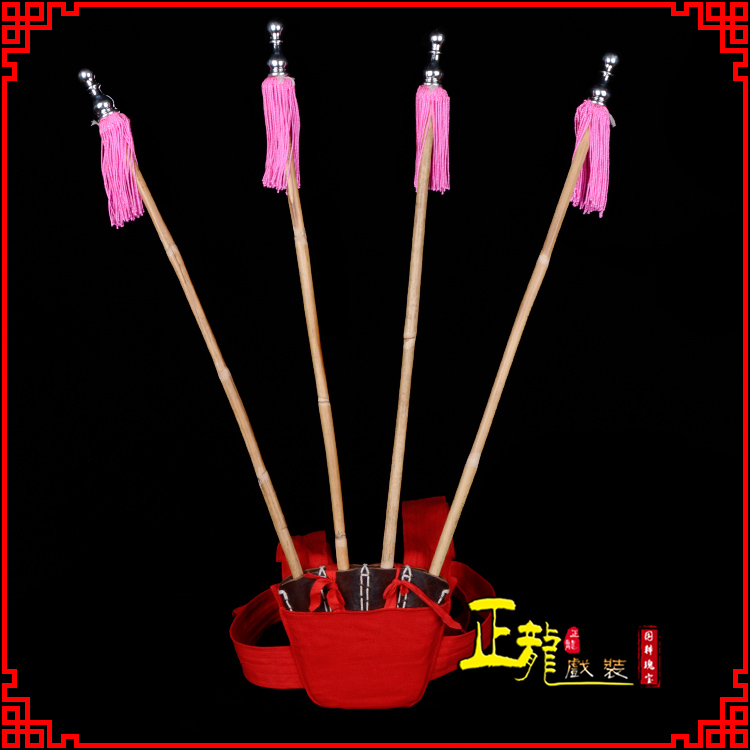 威信戏装戏曲用品靠旗男女大靠 靠板 正宗牛皮旗杆旗架