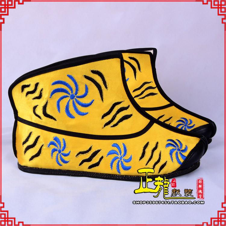 威信.美猴王靴子虎纹靴金黄快靴 猴鞋