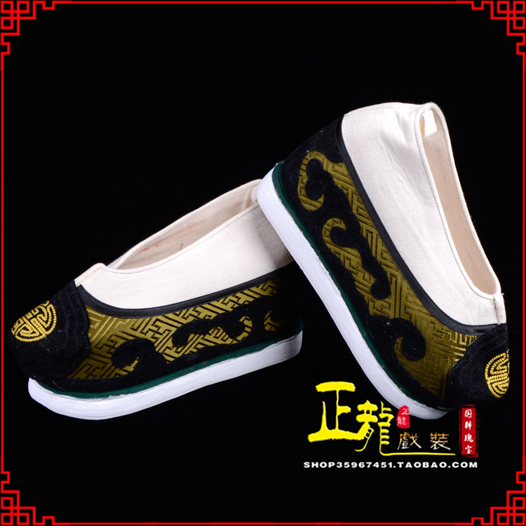 威信戏鞋方口鞋老生鞋老旦鞋三义斋纸底内高福字履