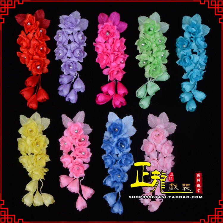 威信鬓花头饰小花头花 真丝绢花