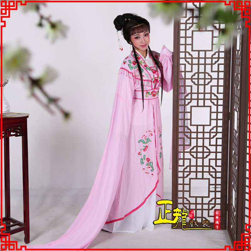 威信花旦黄梅戏服古装戏服水袖戏剧假云肩长披