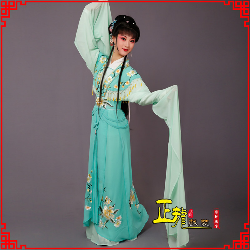 威信青衣水袖戏服演出服 云肩花旦衣